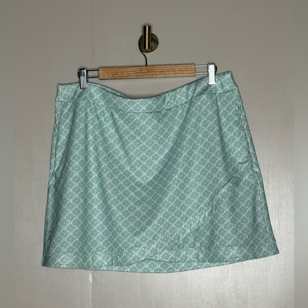 RLX Ralph Lauren Mint Green Printed Golf Skort